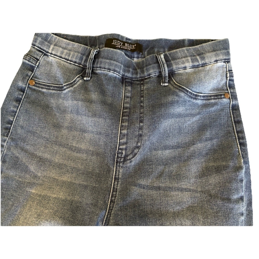 Judy Blue Jeans Pull On Skinny Fit Capri Elastic Waist JB78111 Women's Size 5/27 - Picture 2 of 6